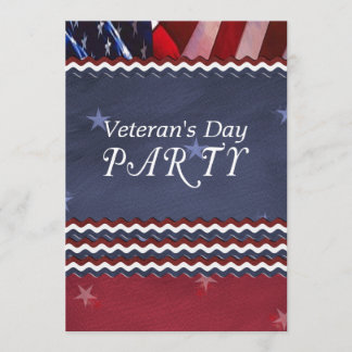 Veteran's Day Party Patriotic Invitation