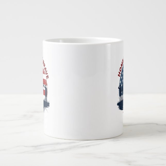 Veterans Day Patriotic Tee Large Coffee Mug (Front)