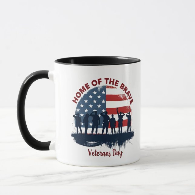 Veterans Day Patriotic Tee Mug (Left)