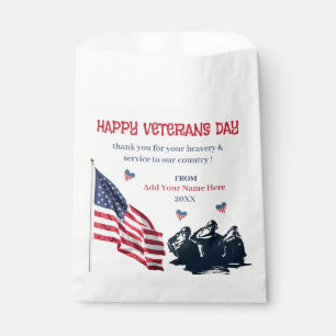 Veterans Day Patriotic USA Flag Thank You Favour Bags