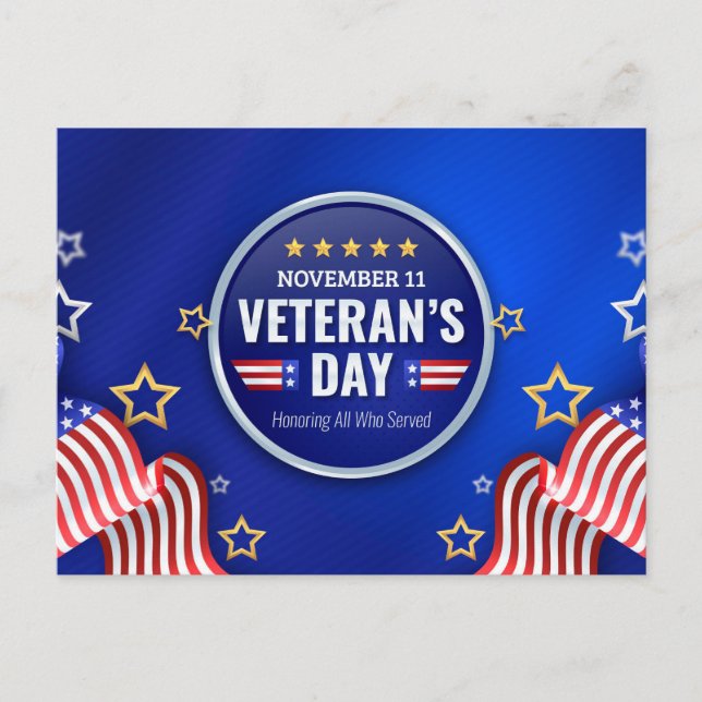 Veterans Day  Postcard (Front)