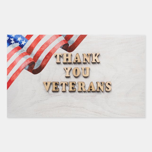 Veterans Day  Rectangular Sticker (Front)