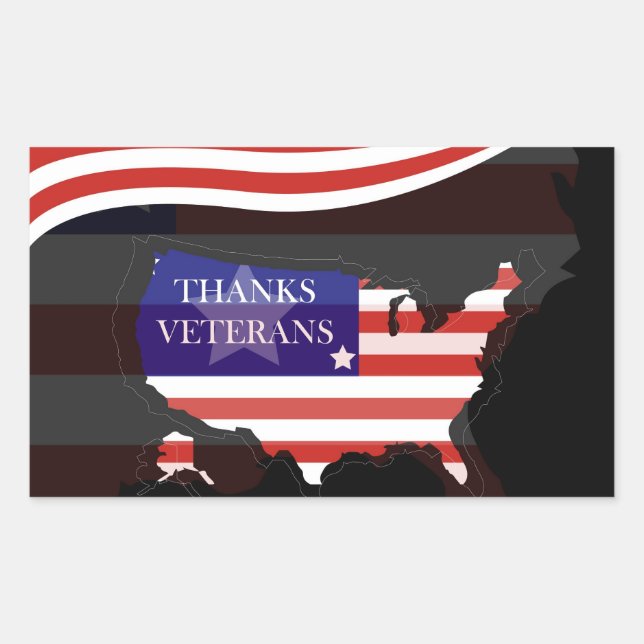 Veterans Day  Rectangular Sticker (Front)