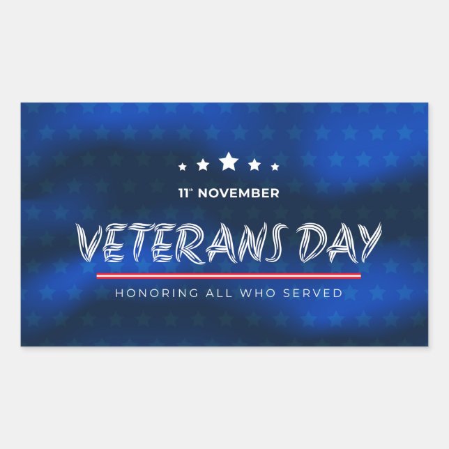 Veterans Day  Rectangular Sticker (Front)