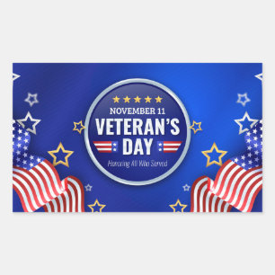 Veterans Day  Rectangular Sticker