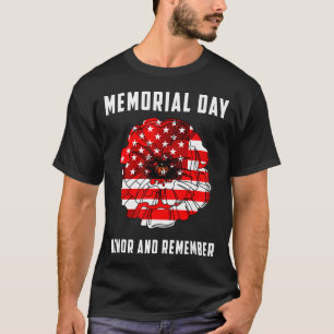 Veterans day red poppy flower usa memorial day 2 T-Shirt