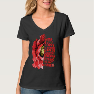 Veterans Day Red Poppy I wear a poppy T-Shirt