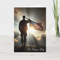 Veterans Day Saluting American Soldier