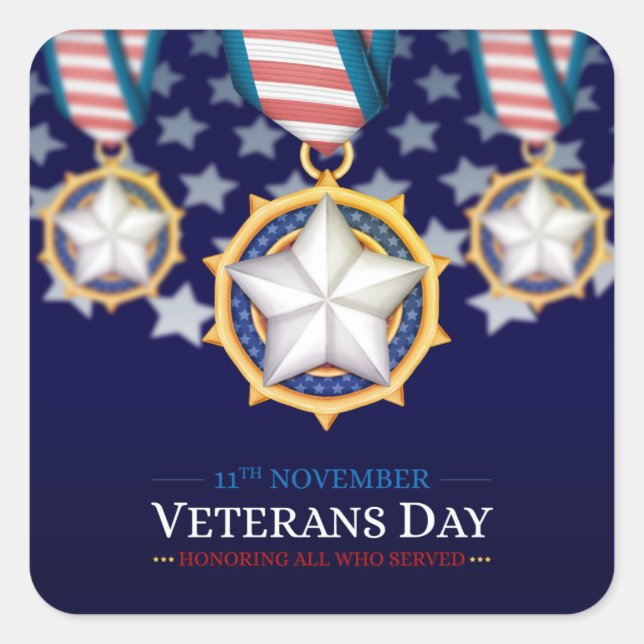 Veterans Day  Square Sticker (Front)