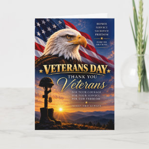 Veterans Day Thank You for Your Service Patriotic Card