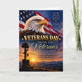 Veterans Day Thank You for Your Service Patriotic Card