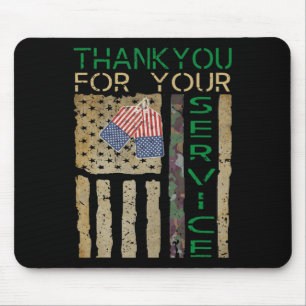 Veterans Day Thank You for your Service Soldier Ca Mouse Pad