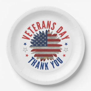 VETERANS DAY THANK YOU PAPER PLATE
