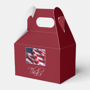 Veteran's Day Thank You, Patriotic American Flag Favour Box
