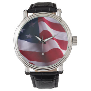 Veteran's Day Thank You, Patriotic American Flag Watch