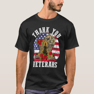 Veterans Day Thank You Veterans Combat Boots T-Shirt