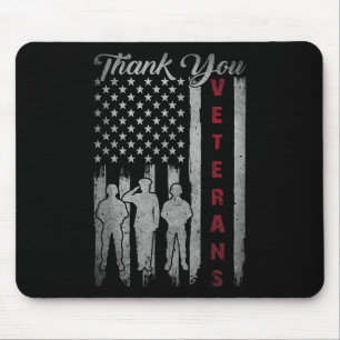 Veterans Day Thank You Veterans Proud Patriotic Mouse Pad