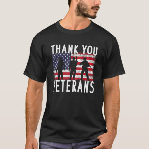 Veterans Day Thank You Veterans USA Flag Patriotic T-Shirt