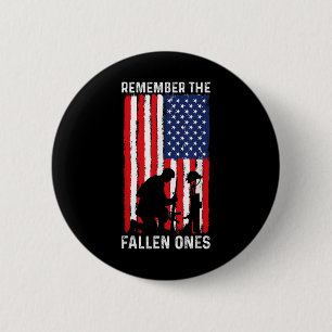 Veterans Day The Fallen Patriotic Veteran 6 Cm Round Badge