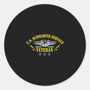 Veterans Day U.s Submarine Force Silent Service Lo Classic Round Sticker