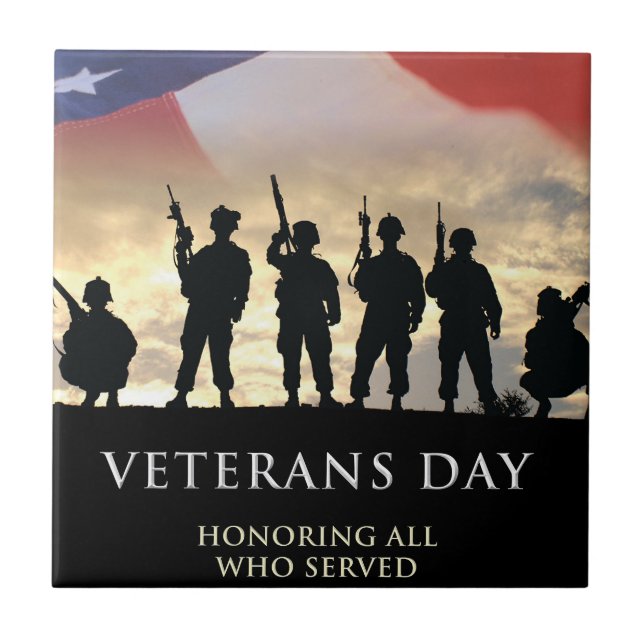 Veteran's Day USA  Tile (Front)