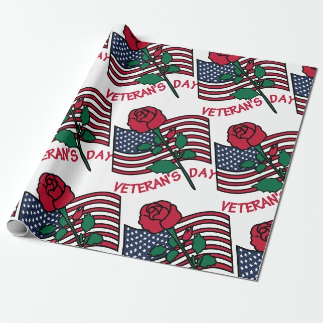 Veterans Day Wrapping Paper (Unrolled)