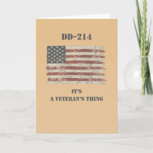 Veteran's DD-214 Patriotic Card