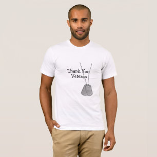 Veteran's Dog Tags Thank You T-Shirt