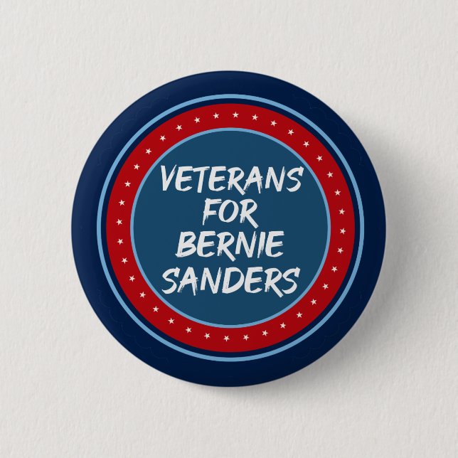 Veterans for Bernie Sanders 6 Cm Round Badge (Front)