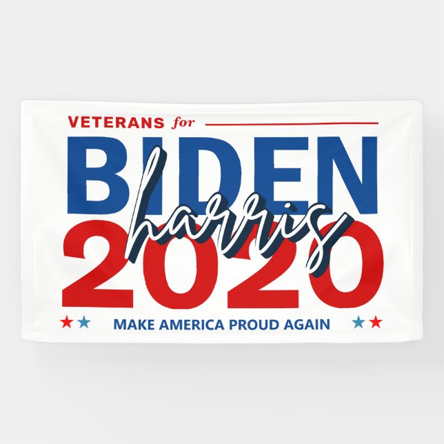 Veterans for Biden Harris 2020 Election Campaign Banner (Horizontal)
