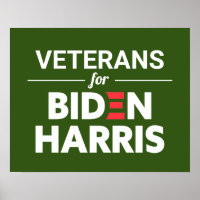 Veterans for Biden Harris Custom Text Green