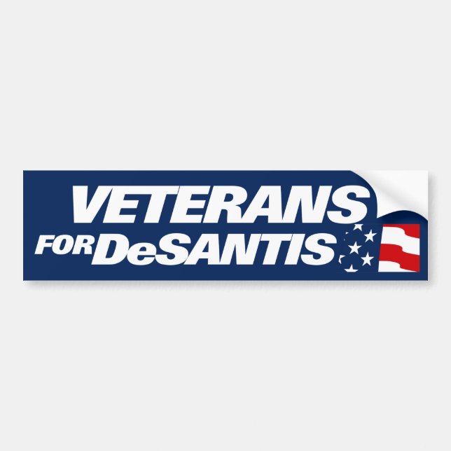 Veterans For DeSantis 2024 Bumper Sticker (Front)