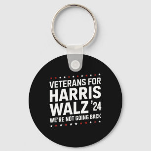 Veterans For Harris W 24 Were Not Going Back Key Ring