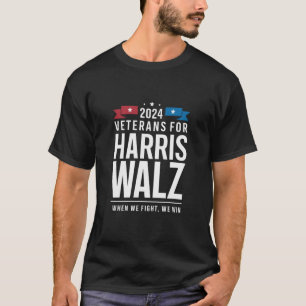 Veterans For Harris Walz 2024 Presidential  T-Shirt