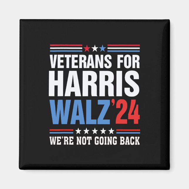 Veterans For Harris Wheimer 2024 Harris Waltz  Magnet (Front)