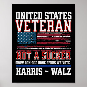 Veterans For Harris Wheimer 2024 Military Veteran  Poster