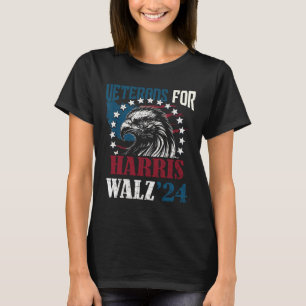 Veterans For Harris Wheimer 2024 Vote Tim W Kamala T-Shirt