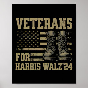 Veterans For Harris Wheimer Waltz 2024 Presidentia Poster