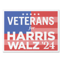 Veterans for Harris Yard Sign