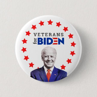 Veterans for Joe Biden Presidential Election 6 Cm Round Badge