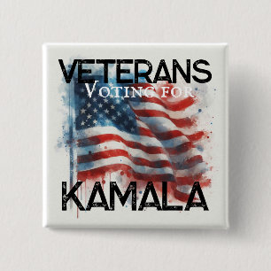 Veterans for Kamala Button