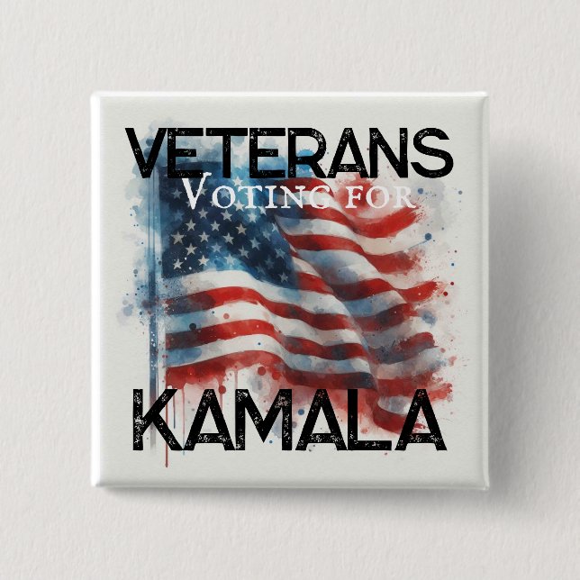 Veterans for Kamala Button (Front)