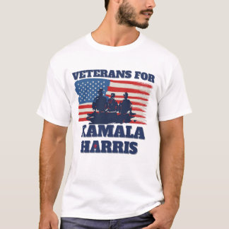 Veterans for Kamala Harris 2024 Election Usa Flag T-Shirt