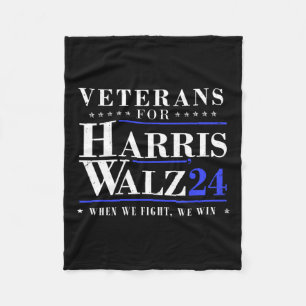 Veterans For Kamala Harris Tim Wheimer Waltz For P Fleece Blanket