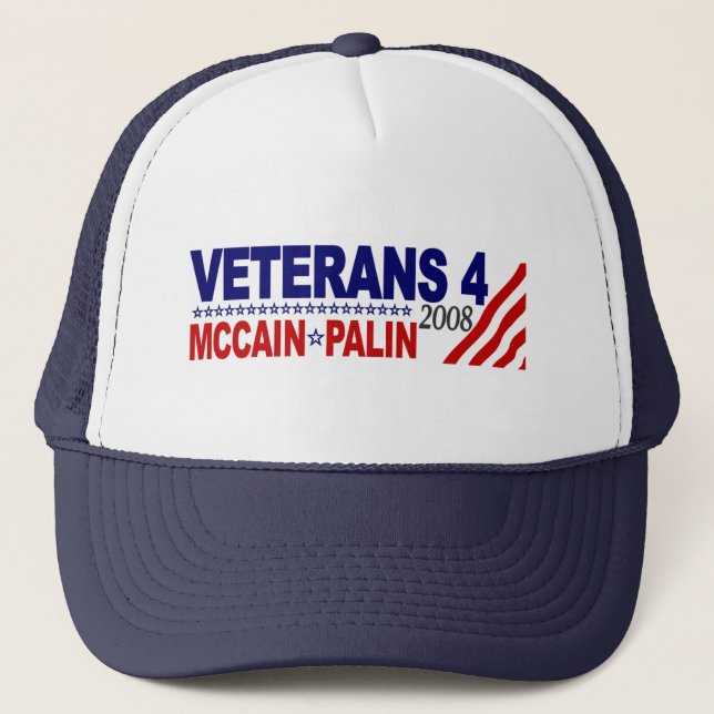Veterans for McCain Palin 2008 Trucker Hat (Front)