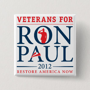 Veterans for Ron Paul Retro Button