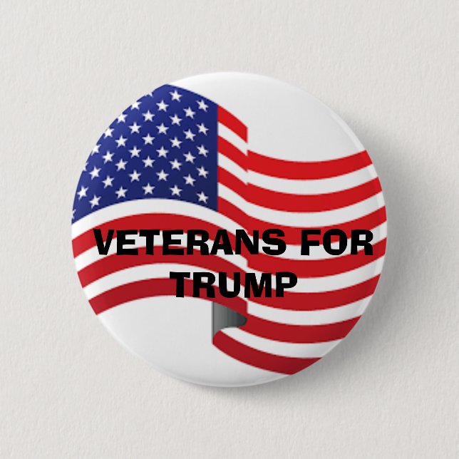 Veterans for Trump 2020 Flag Button (Front)