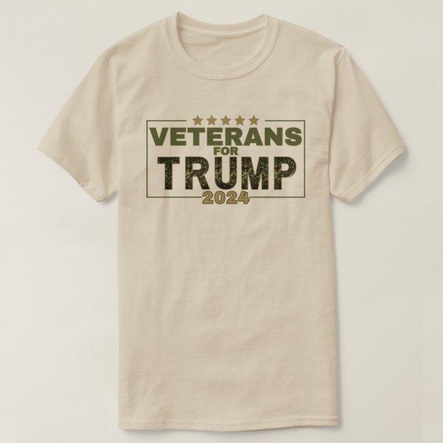Veterans for Trump 2024 T-Shirt (Design Front)