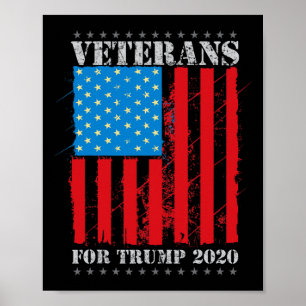 Veterans For Trump Military Republican Supporters  Poster