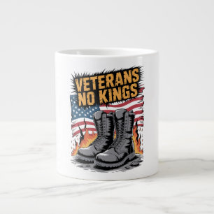Veterans No Kings USA Flag Large Coffee Mug